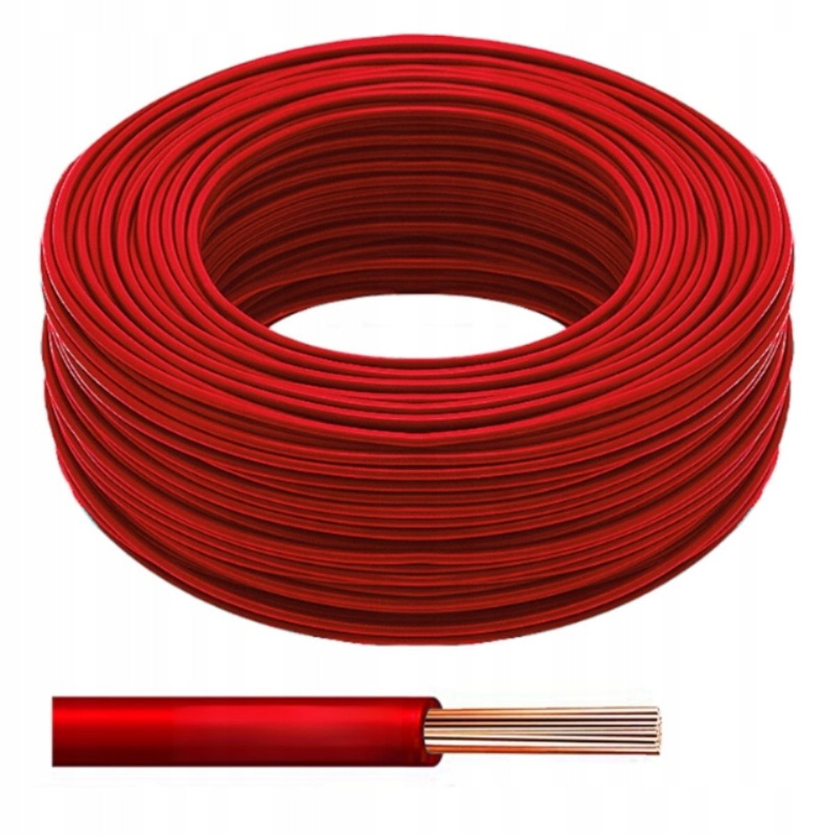Fortinnet kabel 2,5 mm2 rød