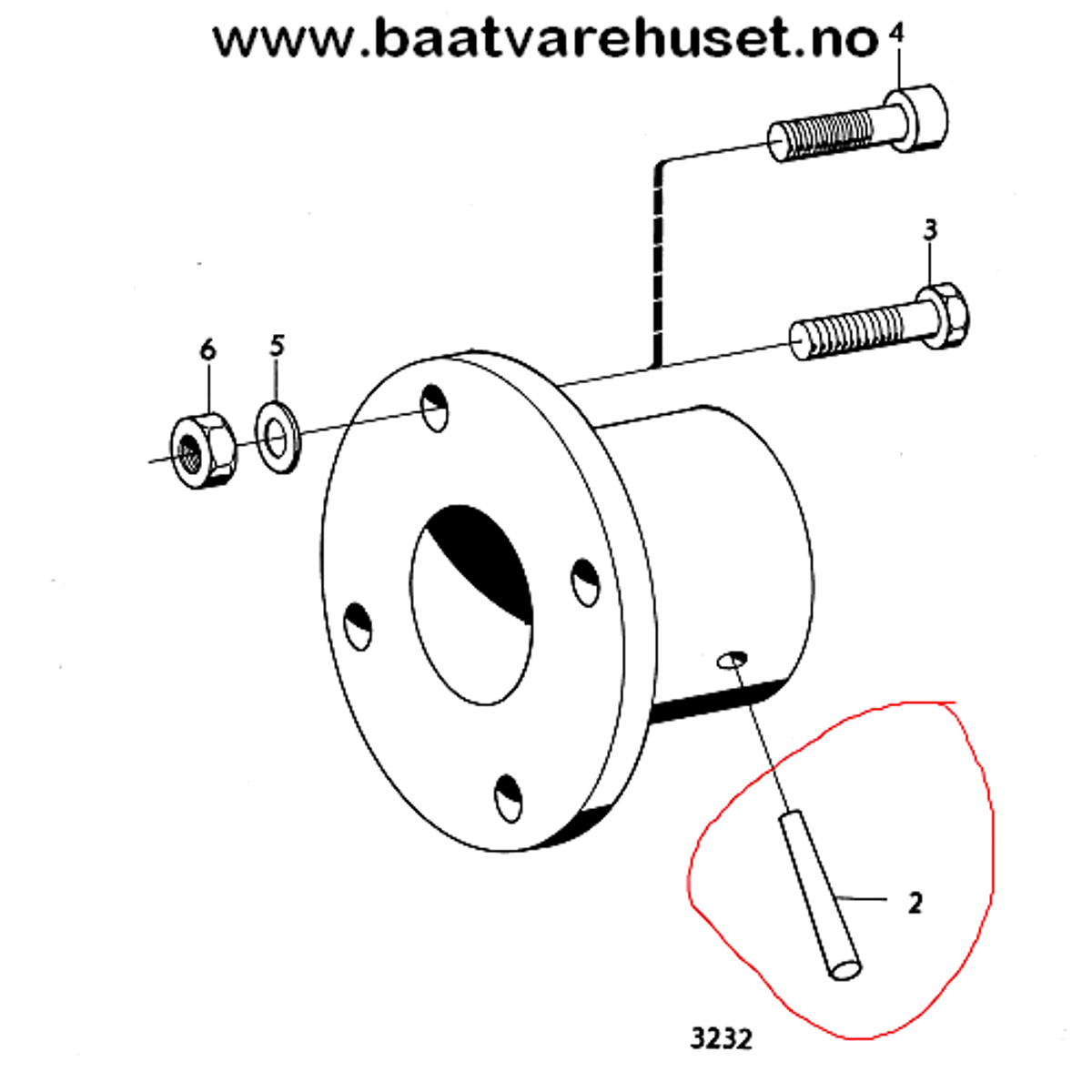 Volvo Penta 907599 konpinne / taper pin 