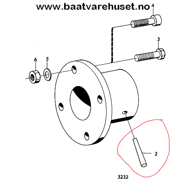 Hovedbilde Volvo Penta 907599 konpinne / taper pin 